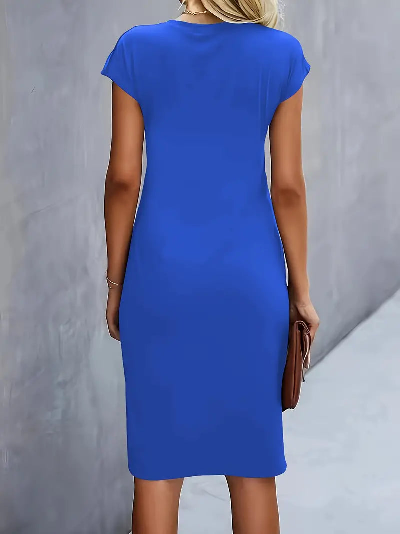 Jayda | elegante Midi Jurk Dames | Klassieke & Flatterende Tijdloze Jurk