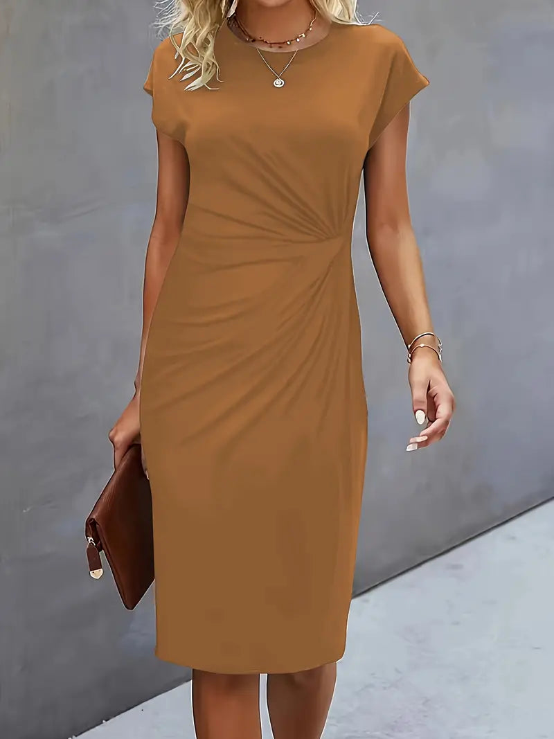 Jayda | elegante Midi Jurk Dames | Klassieke & Flatterende Tijdloze Jurk