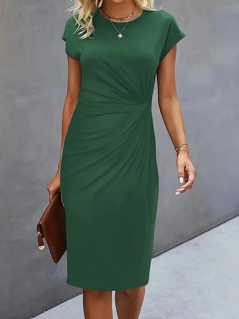 Jayda | elegante Midi Jurk Dames | Klassieke & Flatterende Tijdloze Jurk