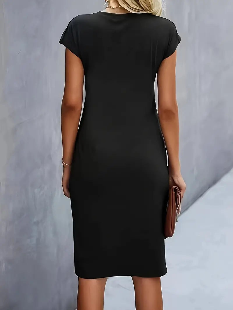 Jayda | elegante Midi Jurk Dames | Klassieke & Flatterende Tijdloze Jurk