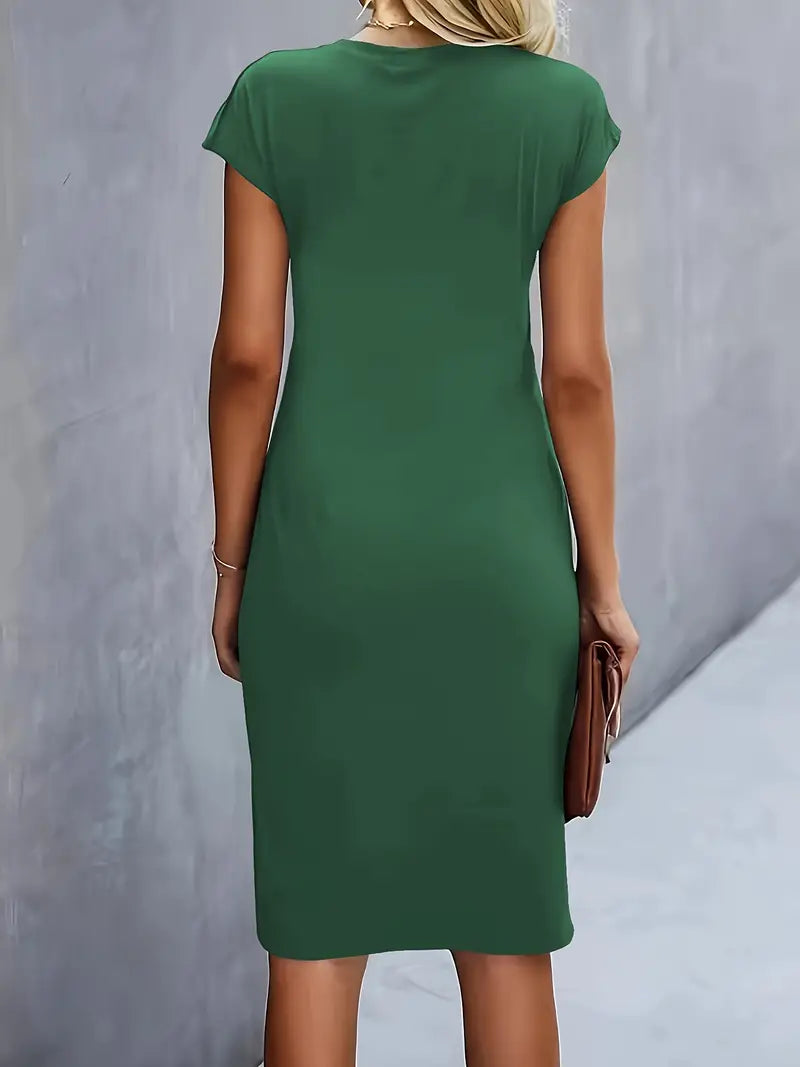 Jayda | elegante Midi Jurk Dames | Klassieke & Flatterende Tijdloze Jurk
