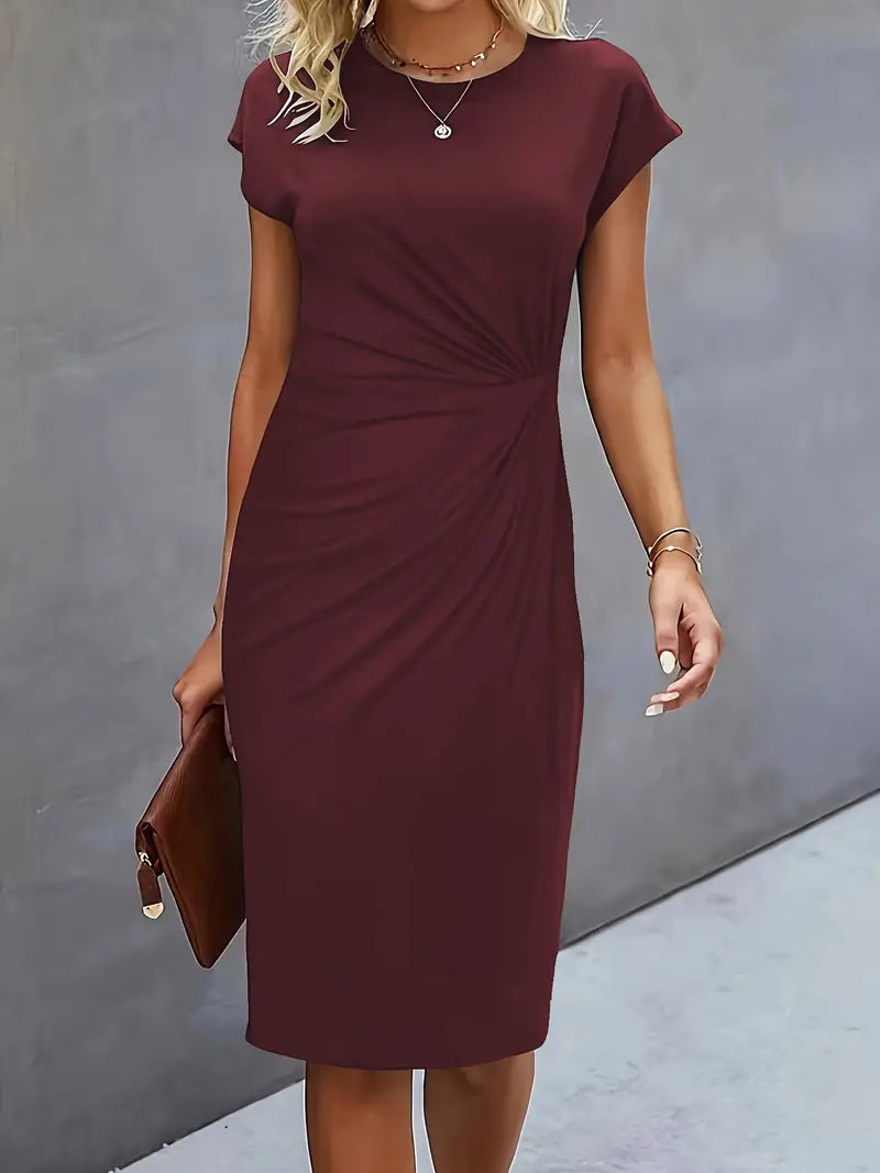 Jayda | elegante Midi Jurk Dames | Klassieke & Flatterende Tijdloze Jurk