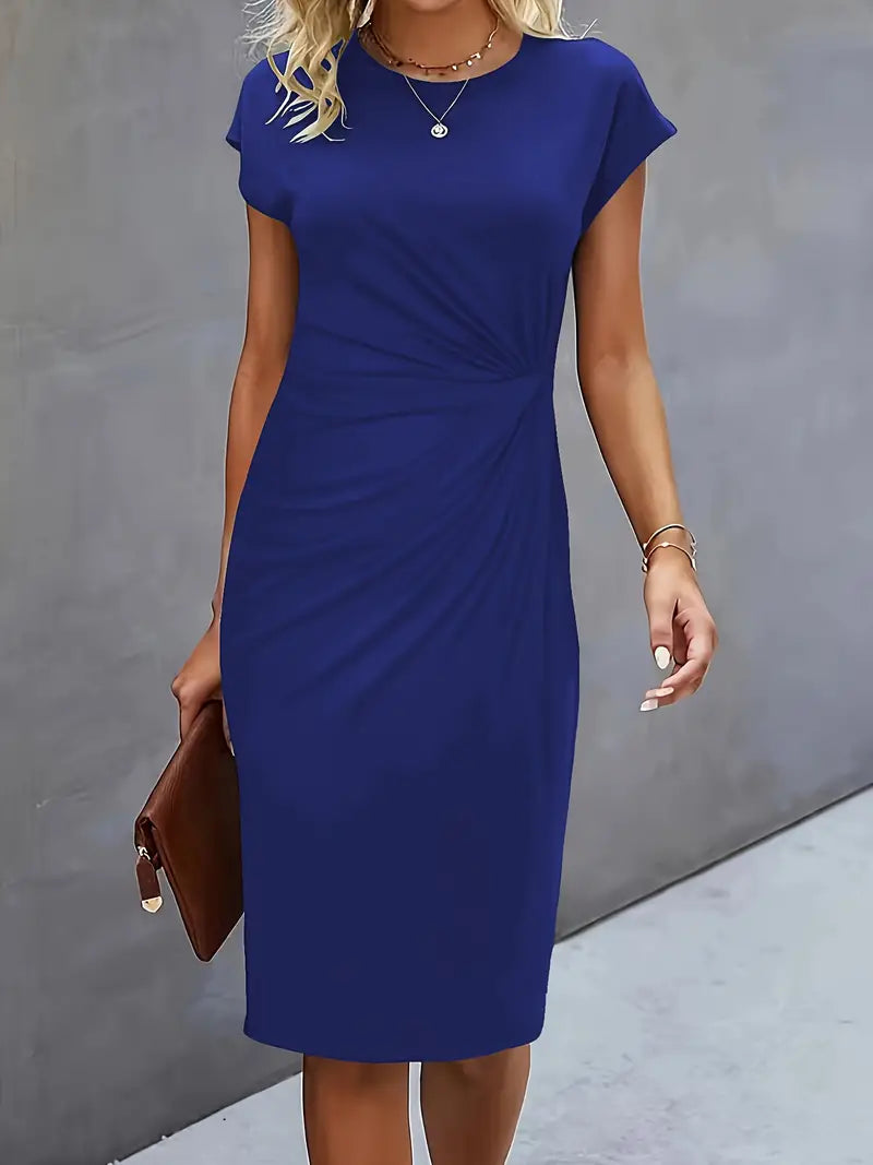 Jayda | elegante Midi Jurk Dames | Klassieke & Flatterende Tijdloze Jurk