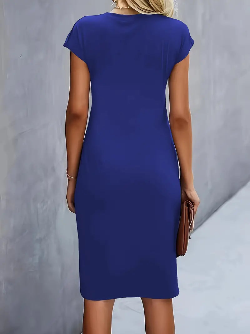 Jayda | elegante Midi Jurk Dames | Klassieke & Flatterende Tijdloze Jurk