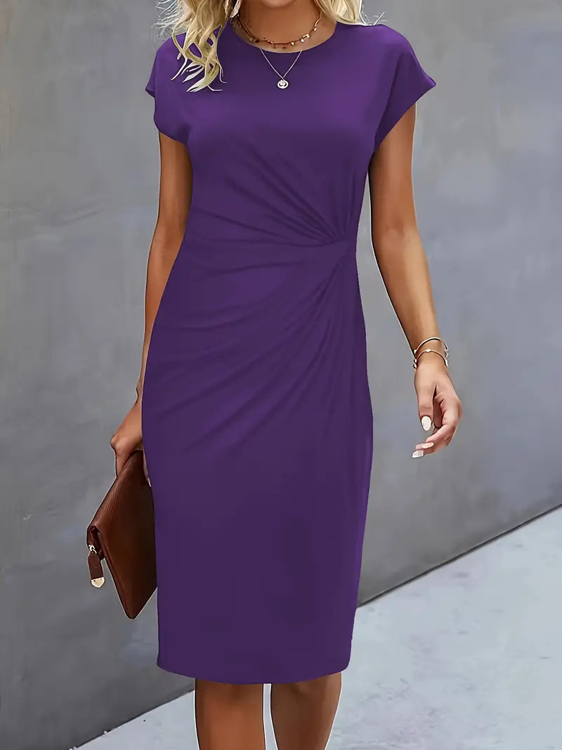 Jayda | elegante Midi Jurk Dames | Klassieke & Flatterende Tijdloze Jurk