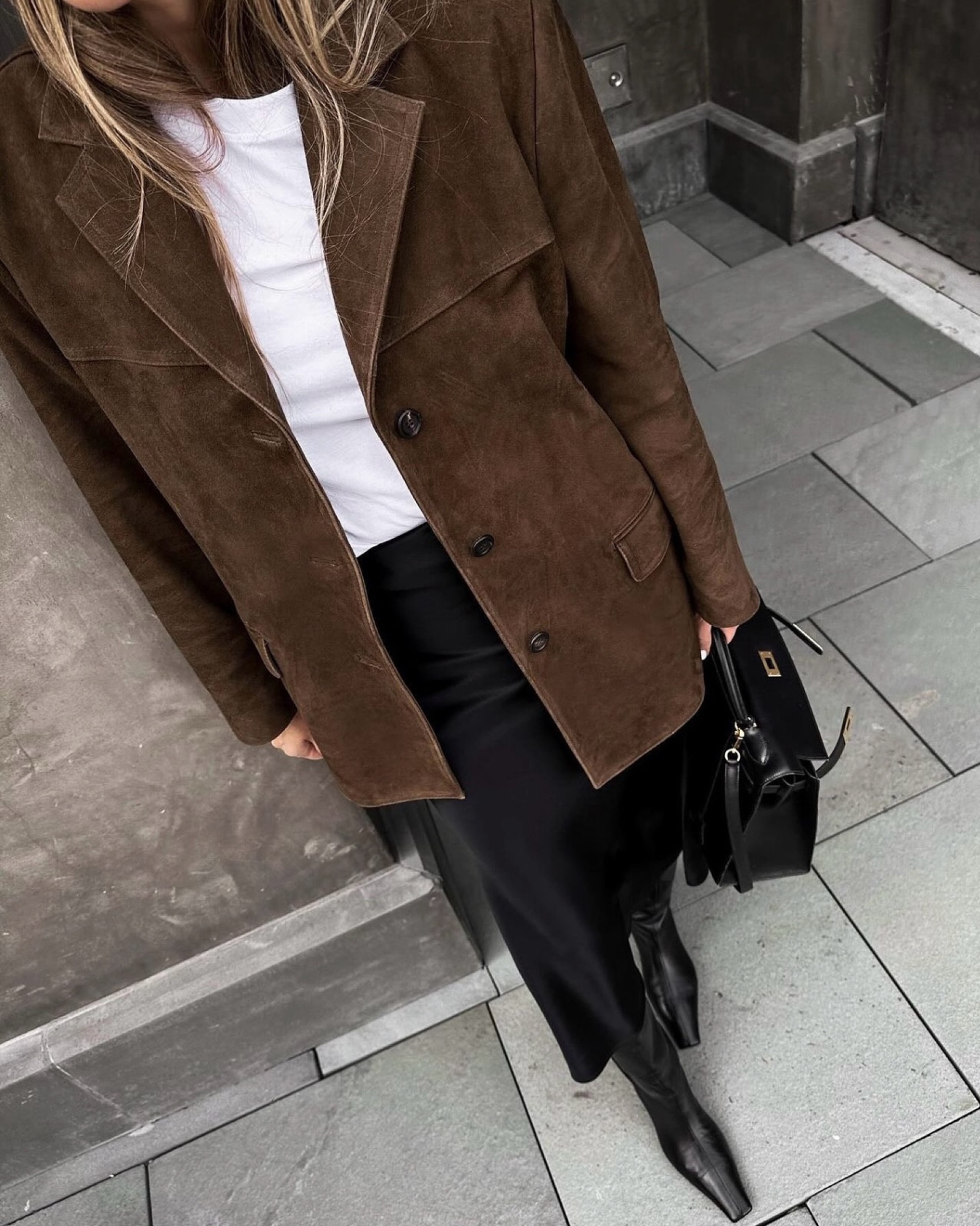 Dames Suède Blazer | Elegante Blazer met Nette Knoopsluiting