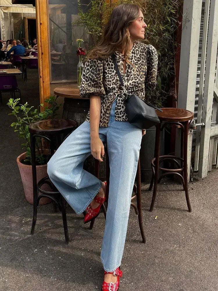 ZARA | Leopard print top