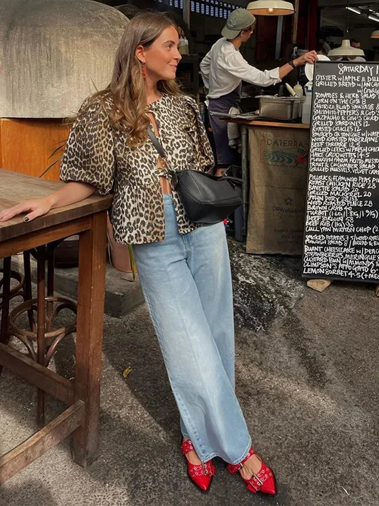 ZARA | Leopard print top