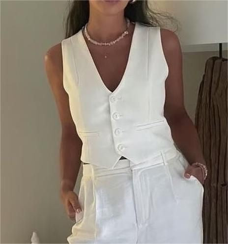 AMELIE | Cropped Gilet Top