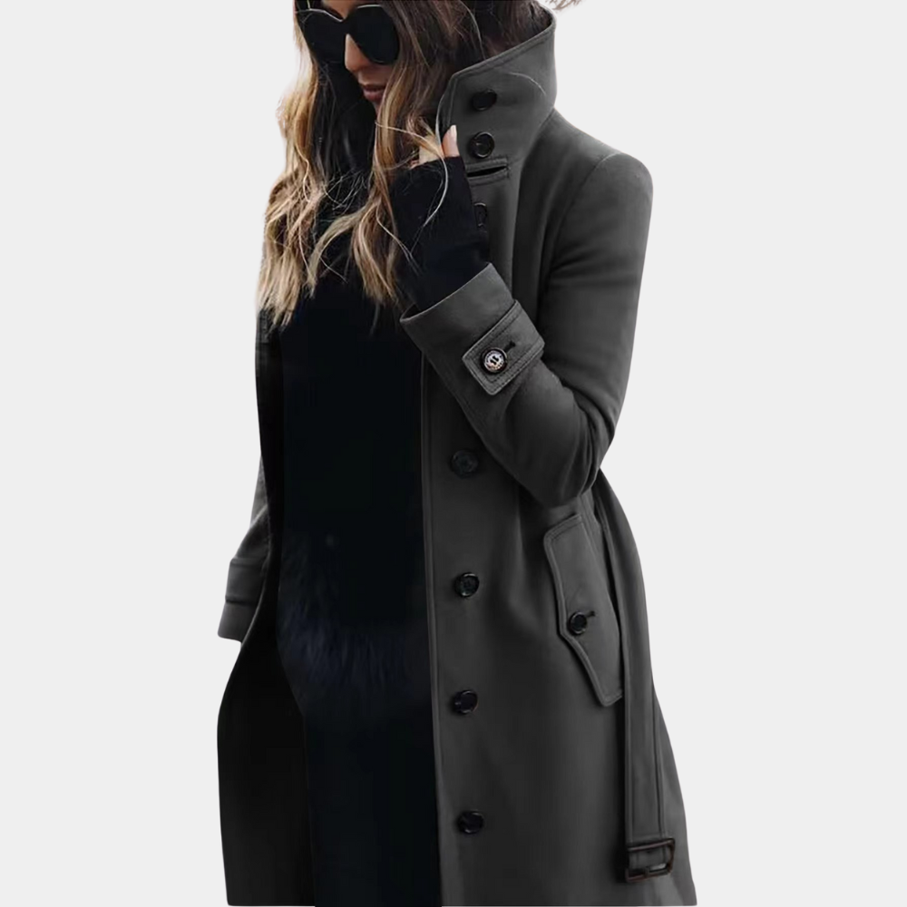 Winterjas Dames | Klassiek Model met Dubbele Knopenrij en Tailleceintuur