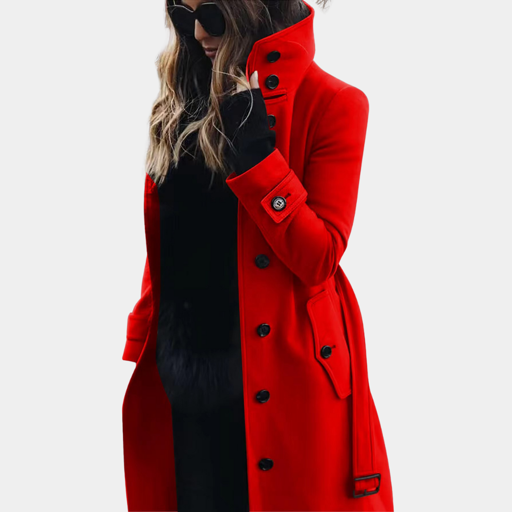 Winterjas Dames | Klassiek Model met Dubbele Knopenrij en Tailleceintuur