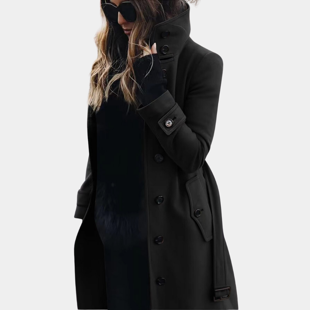 Winterjas Dames | Klassiek Model met Dubbele Knopenrij en Tailleceintuur