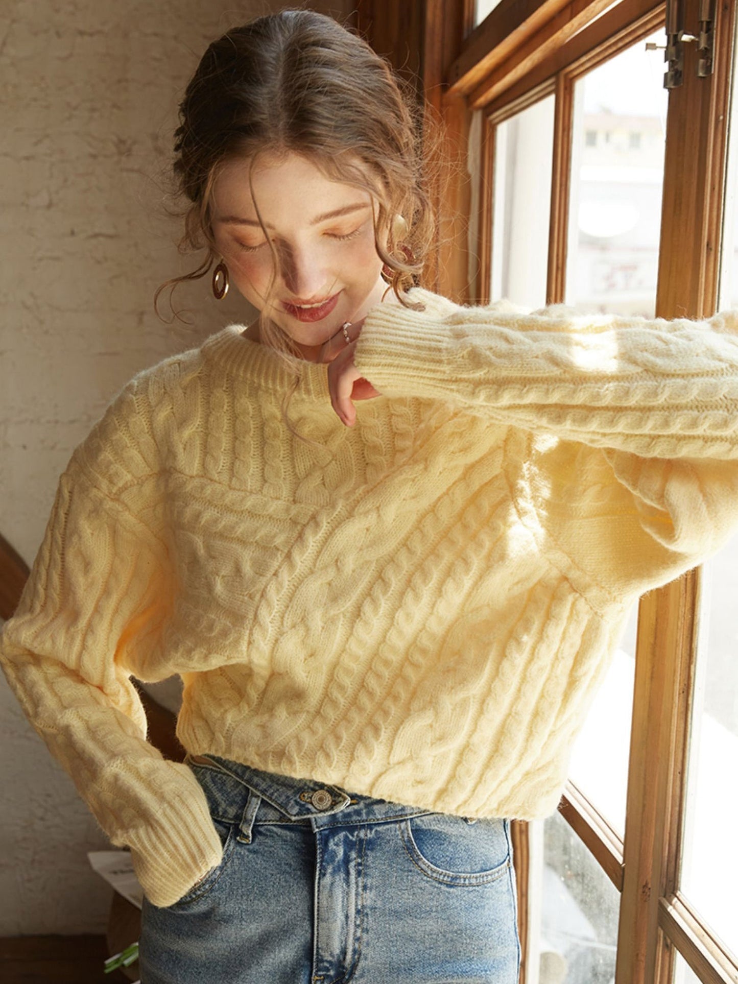 Elina | Trendy Cropped Trui Dames | Wol, Comfortabel & Modieus
