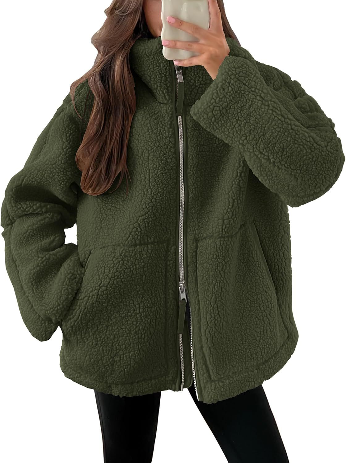 Elise | Wollen Fleece Jas Dames | Warme & Zachte Winterjas Voor Koude Dagen