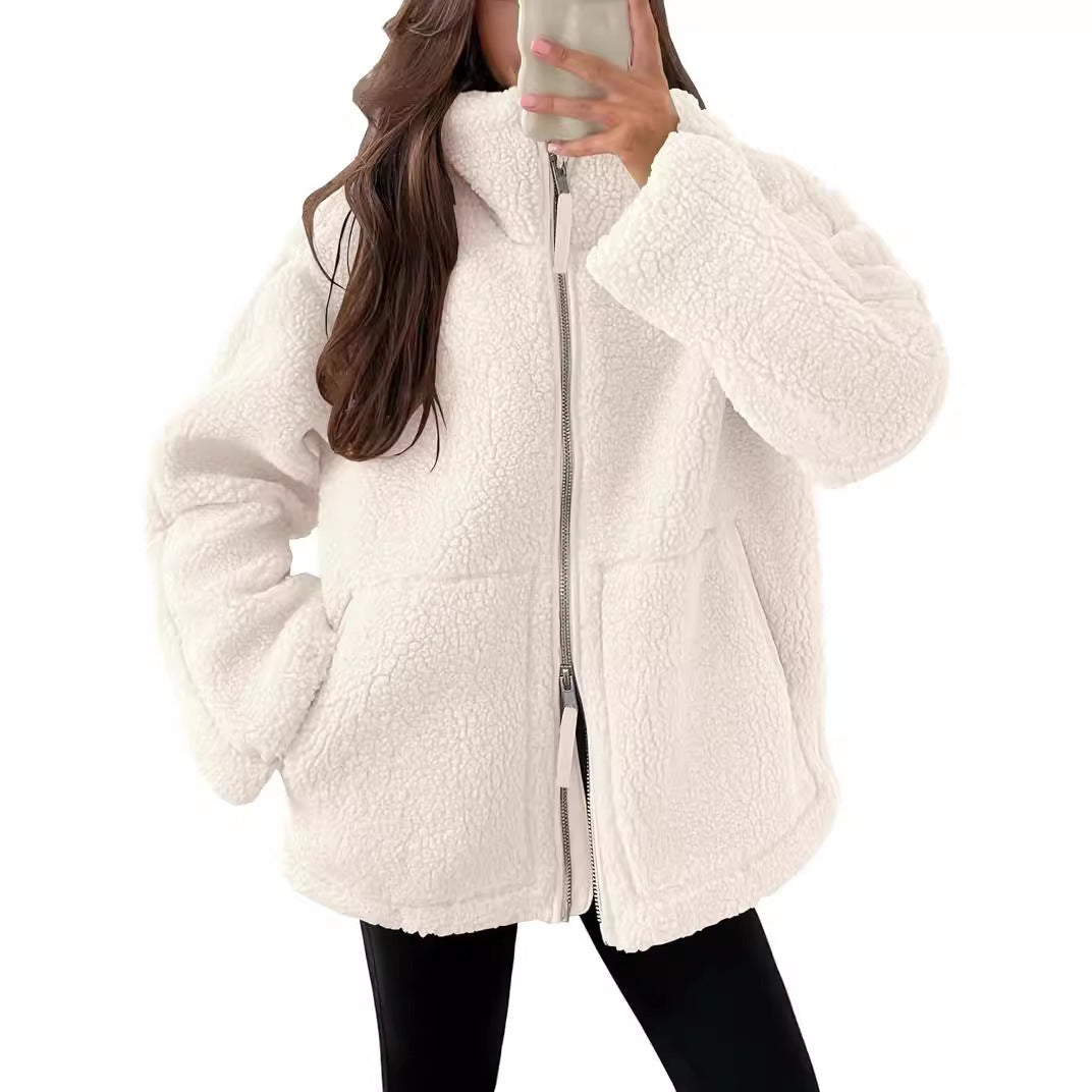 Elise | Wollen Fleece Jas Dames | Warme & Zachte Winterjas Voor Koude Dagen
