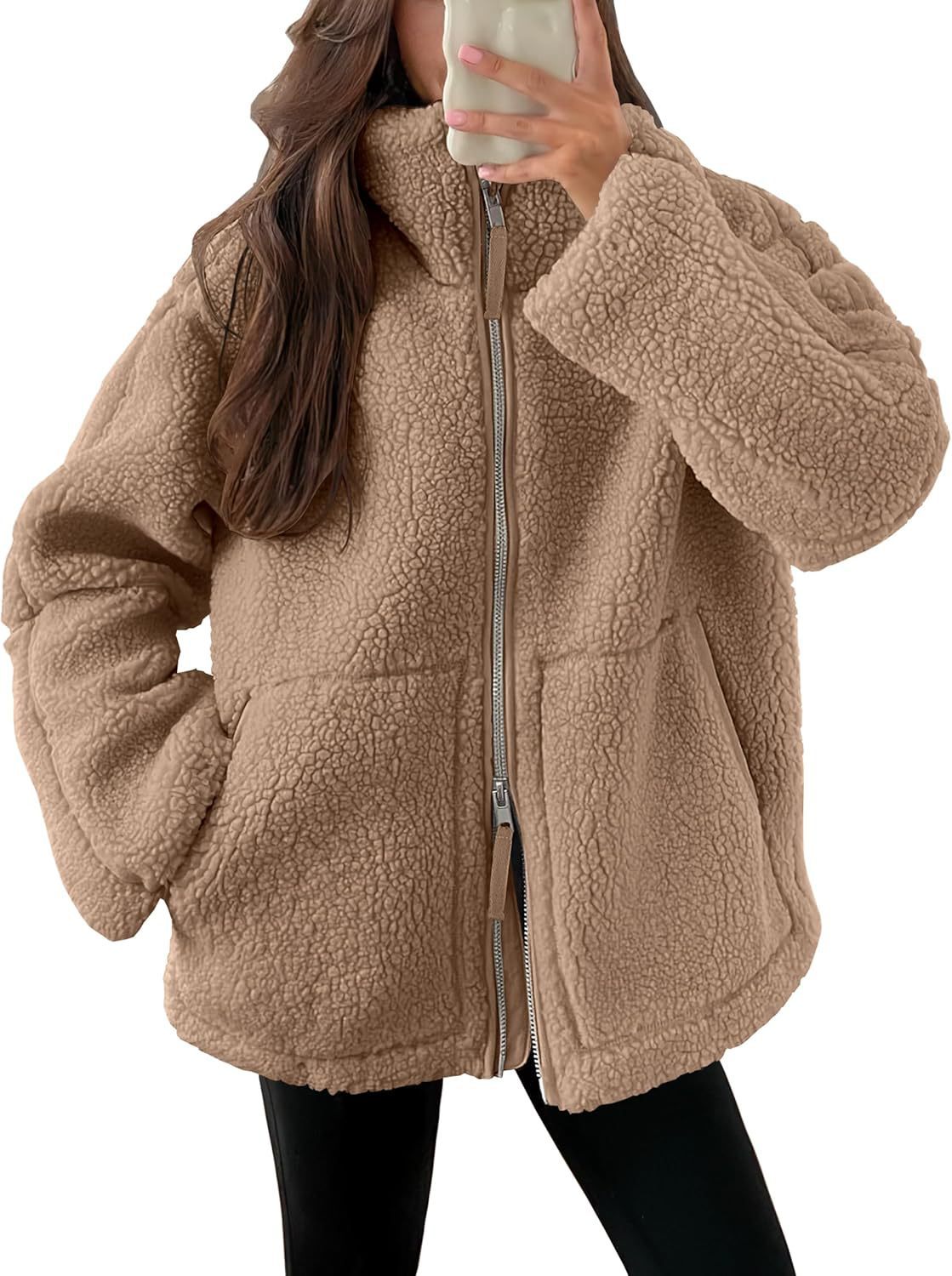 Elise | Wollen Fleece Jas Dames | Warme & Zachte Winterjas Voor Koude Dagen