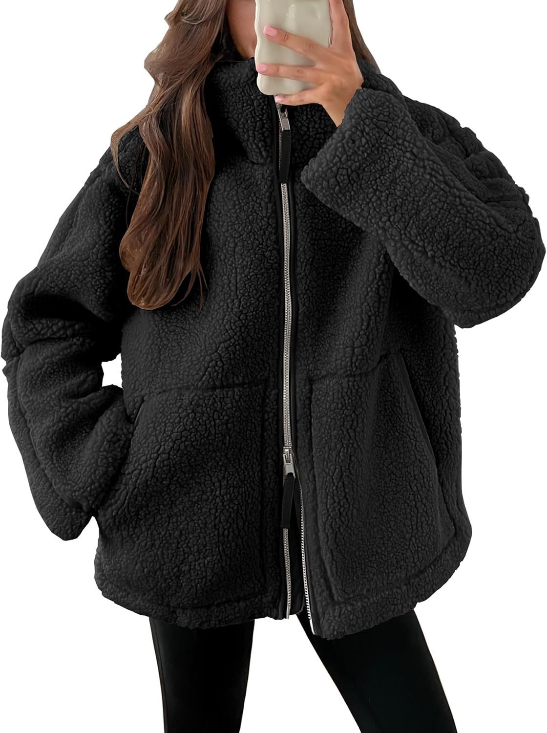 Elise | Wollen Fleece Jas Dames | Warme & Zachte Winterjas Voor Koude Dagen