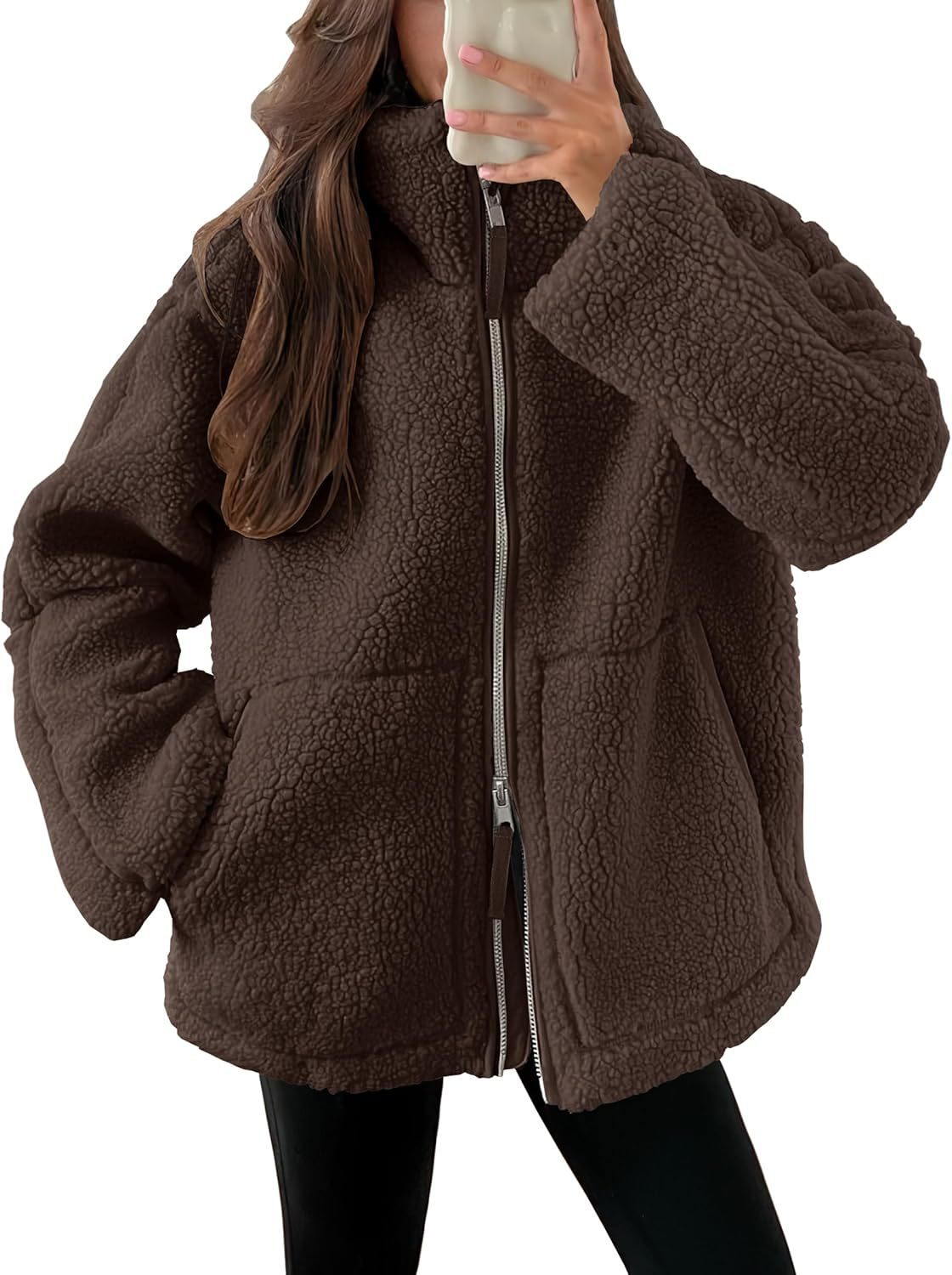 Elise | Wollen Fleece Jas Dames | Warme & Zachte Winterjas Voor Koude Dagen