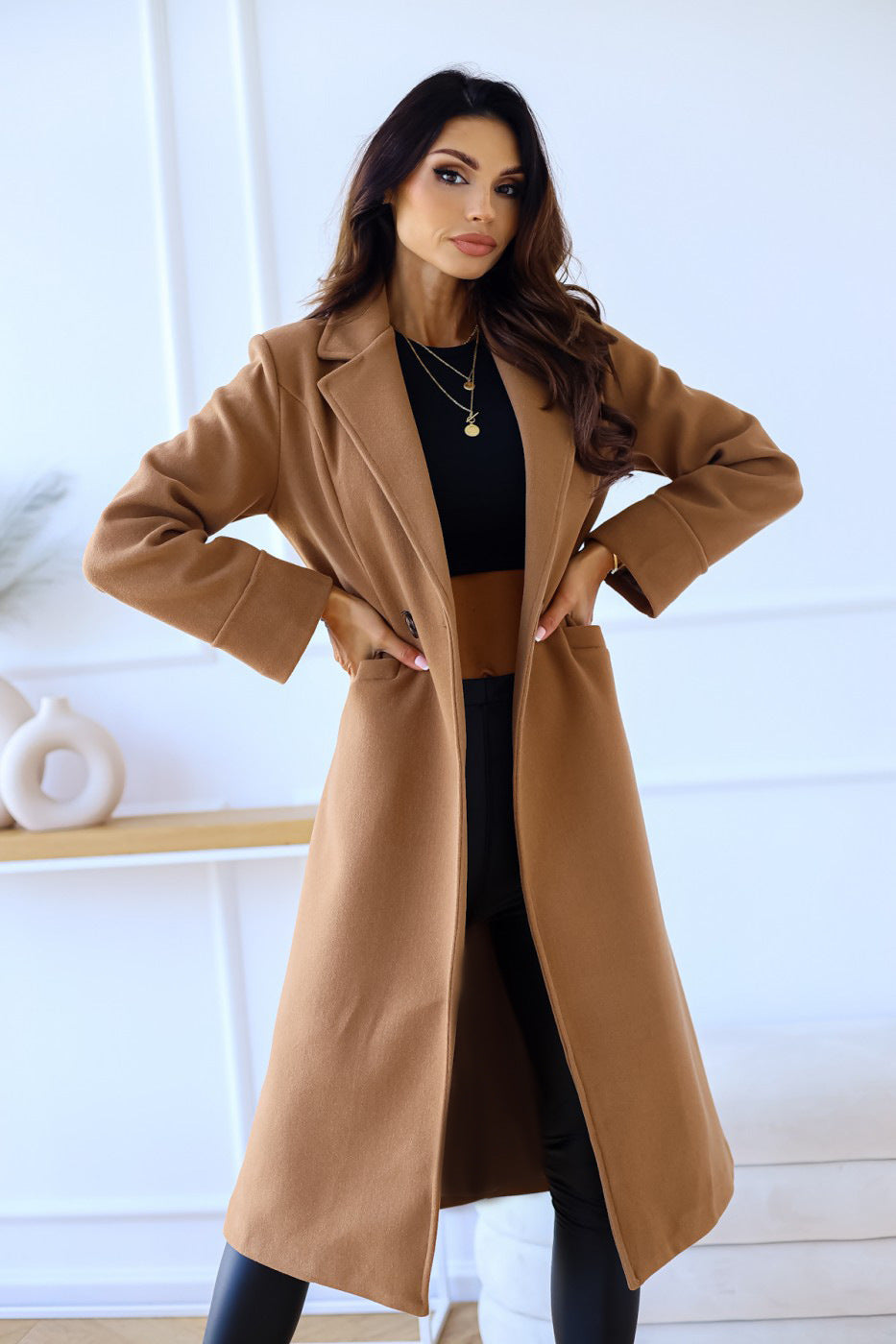 Lois | Lange Mantel Jas Dames Wol | Tijdloze & Elegante Winter Mantel
