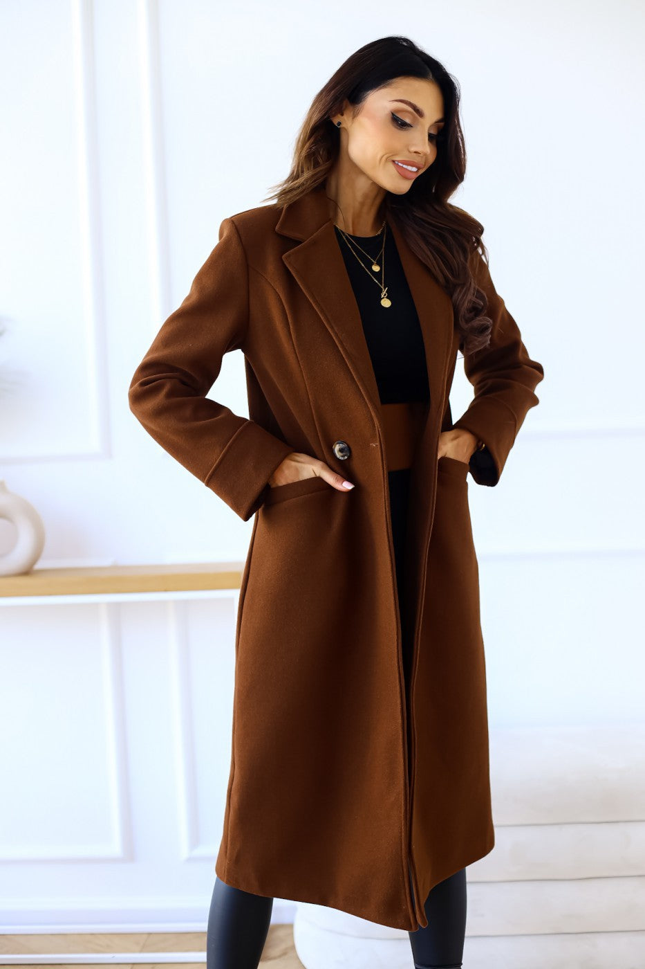 Lois | Lange Mantel Jas Dames Wol | Tijdloze & Elegante Winter Mantel