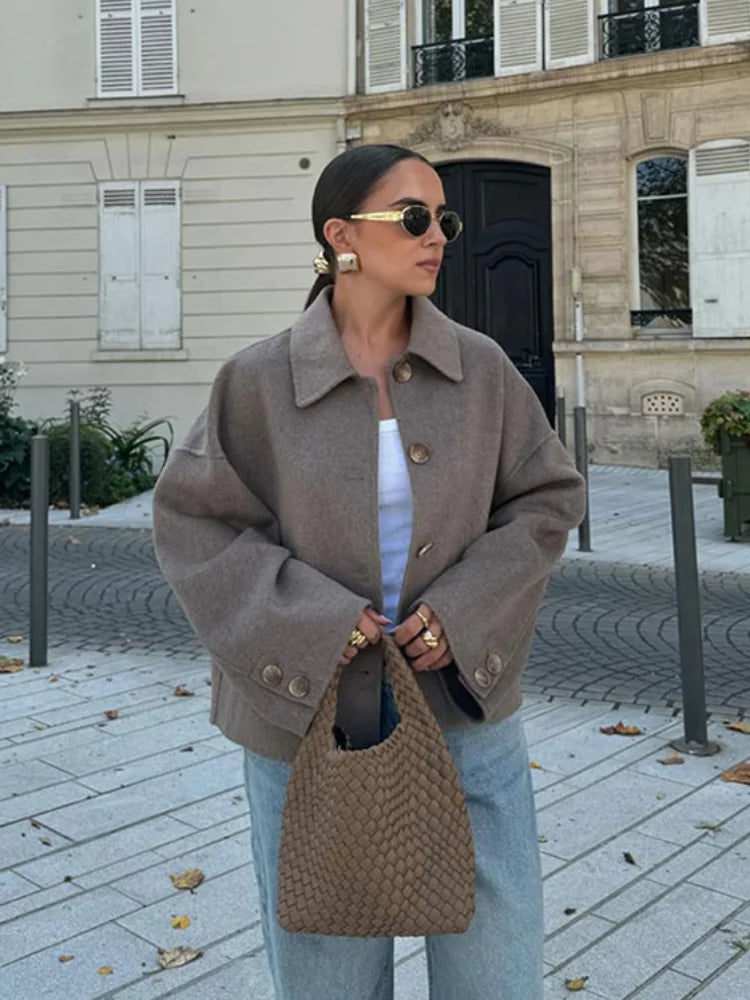 Sophie | Oversized Dames Jas van Wolmix – Klassiek & Warm