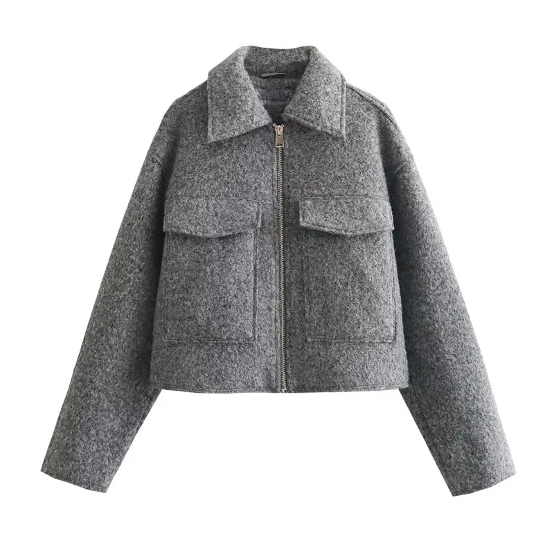 Amelie | Cropped Tweed Jas Dames | Stijlvolle & Tijdloze Tussenjas