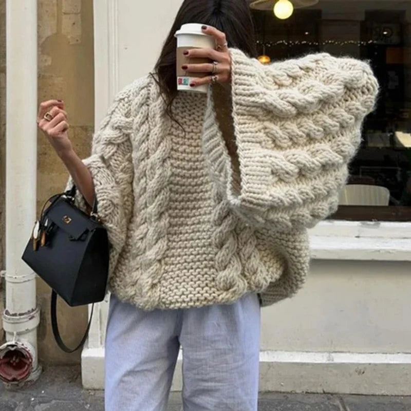 Oversized Trui Dames | Gebreide Zachte Damestrui met Relaxte Fit