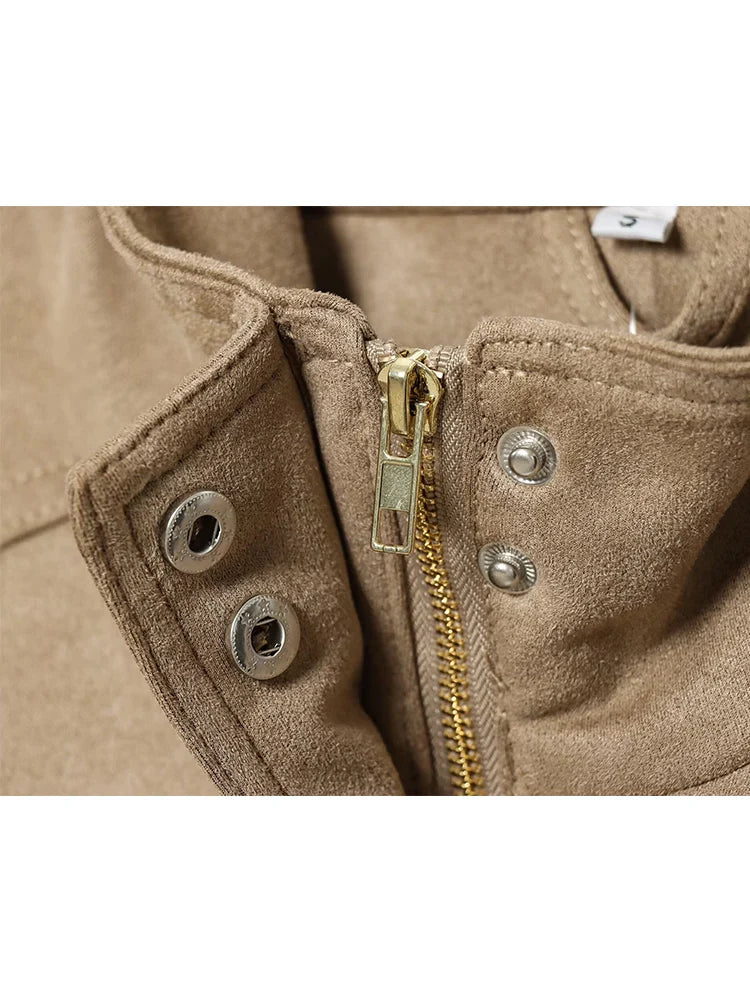 Floor | Herfst Bomberjack Dames | Stijlvolle Suede Look Jas Voor Elke Dag
