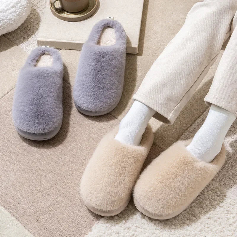 Noa | Bont Pantoffels Dames | Warme & Zachte Sloffen Voor Winter Comfort
