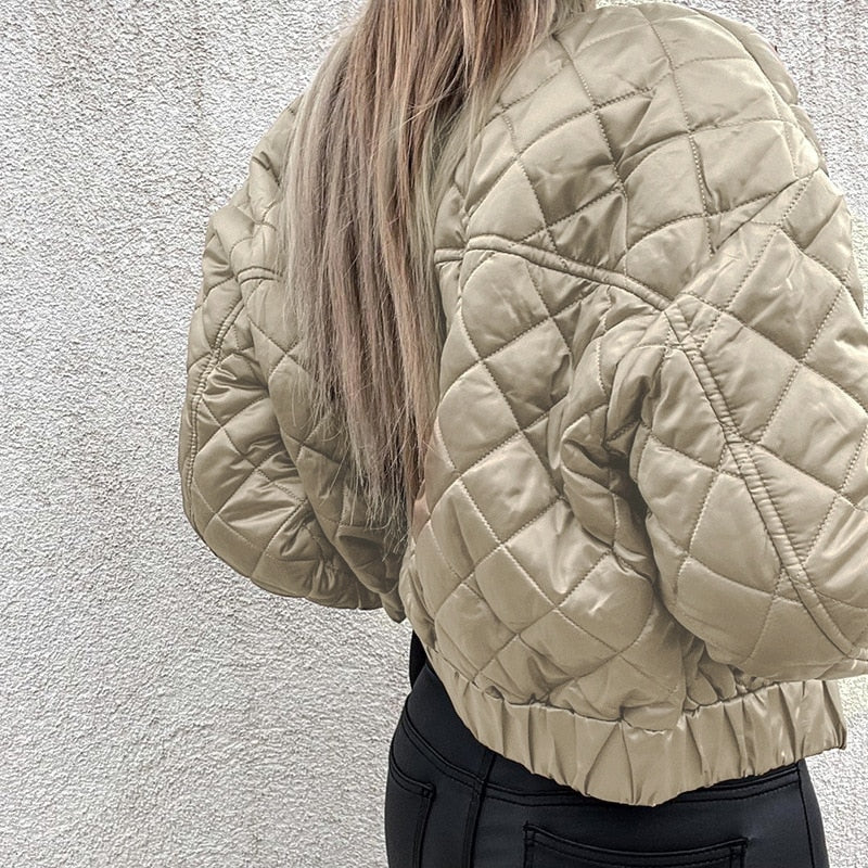 Elaine | Dames Bomber Jas Met Print | Trendy Tussenjas Voor Najaar