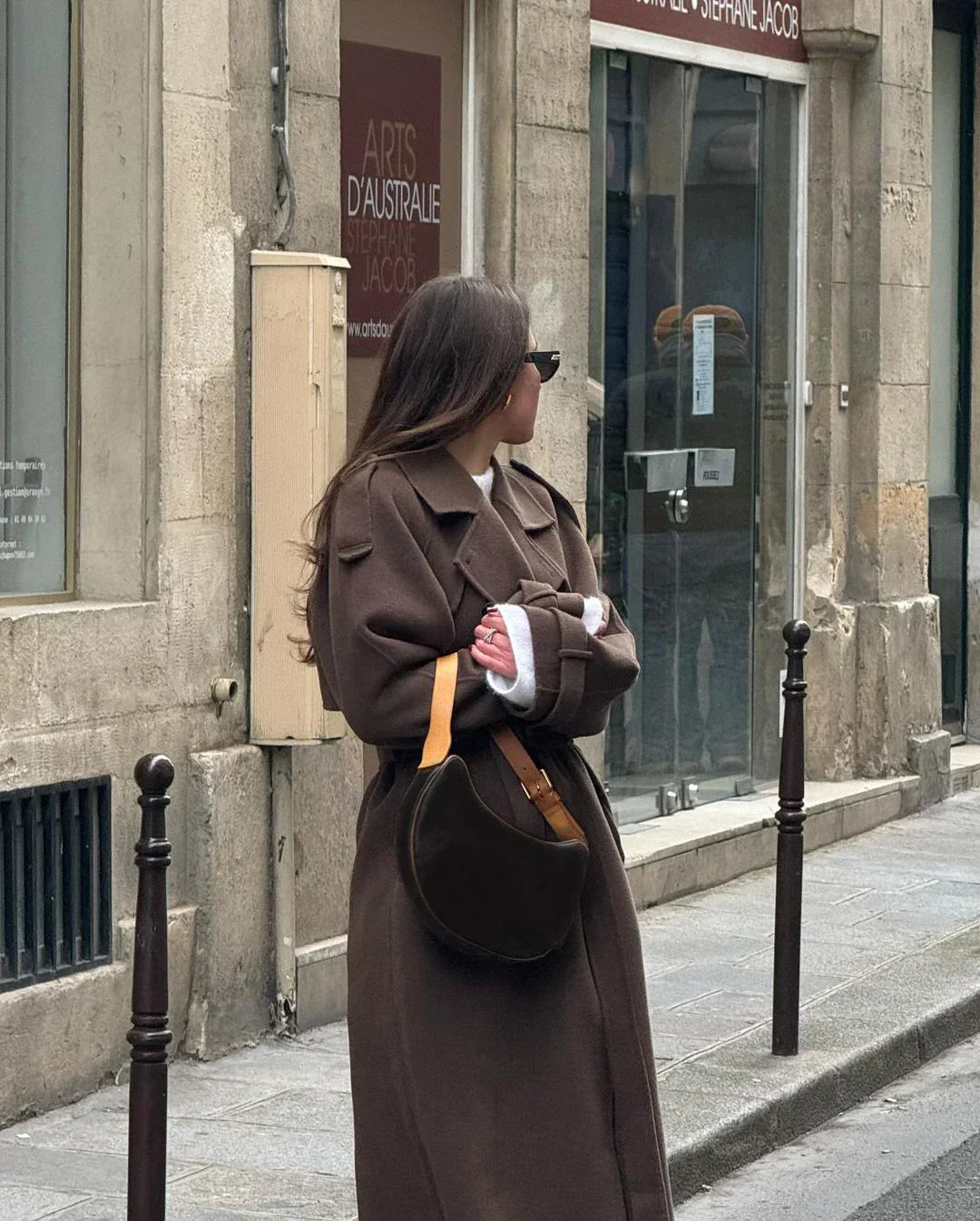 Elena | Lange Wollen Jas Dames | Elegante Trenchcoat Met Ceintuur Voor Winter