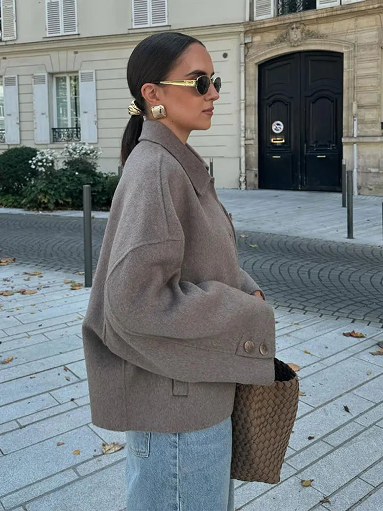 Sophie | Oversized Dames Jas van Wolmix – Klassiek & Warm