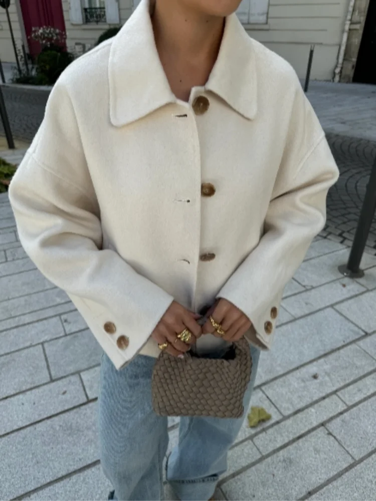 Sophie | Oversized Dames Jas van Wolmix – Klassiek & Warm