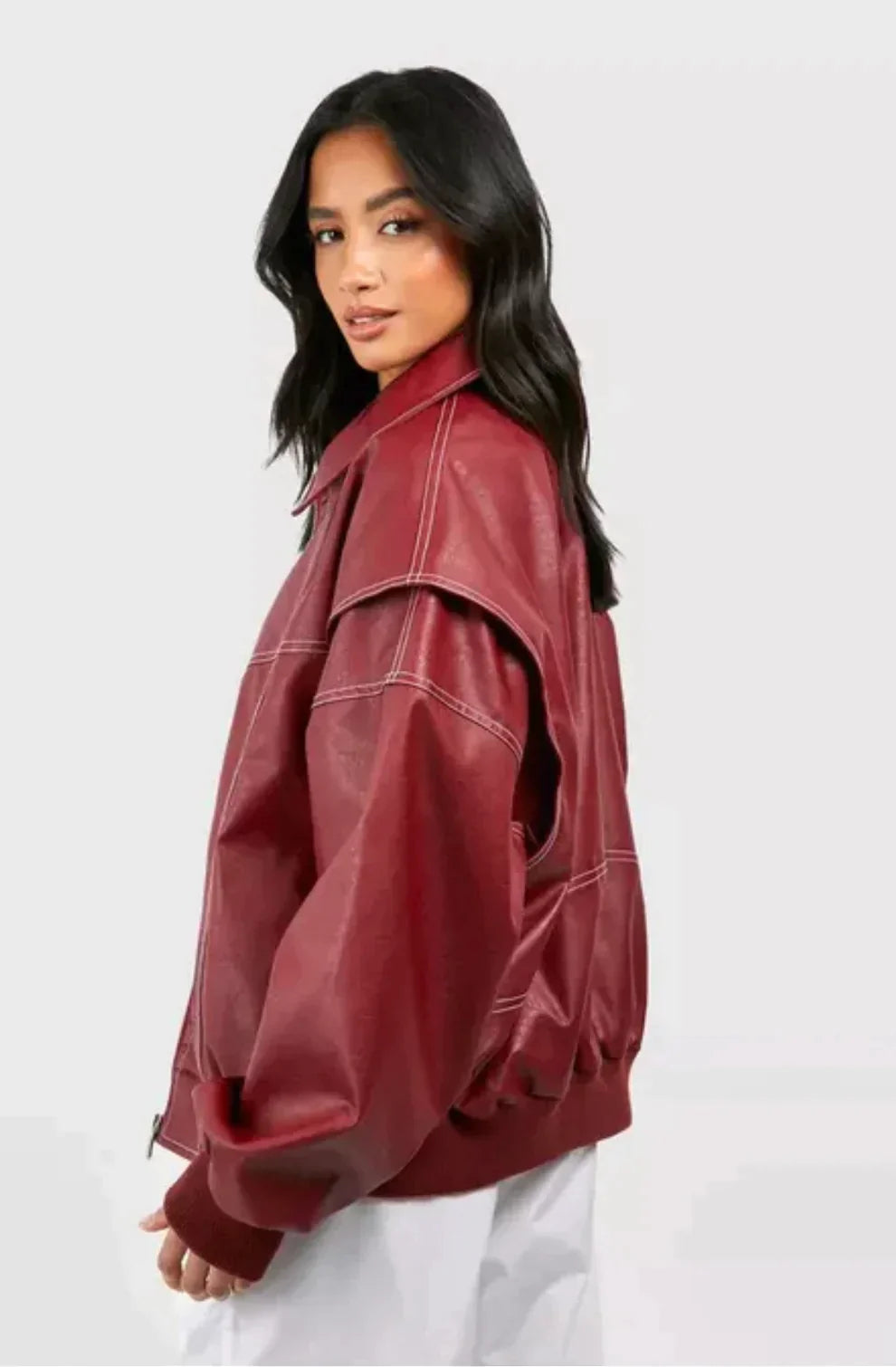 RUBY | Oversized leren jas