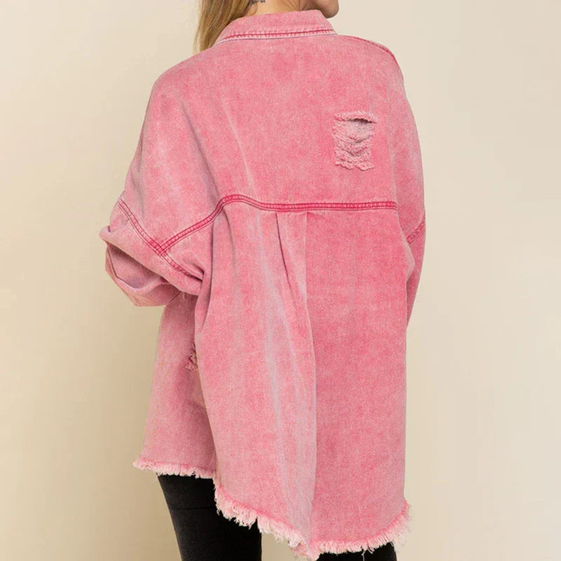 NOÉMIE | Gescheurde Denim Jas