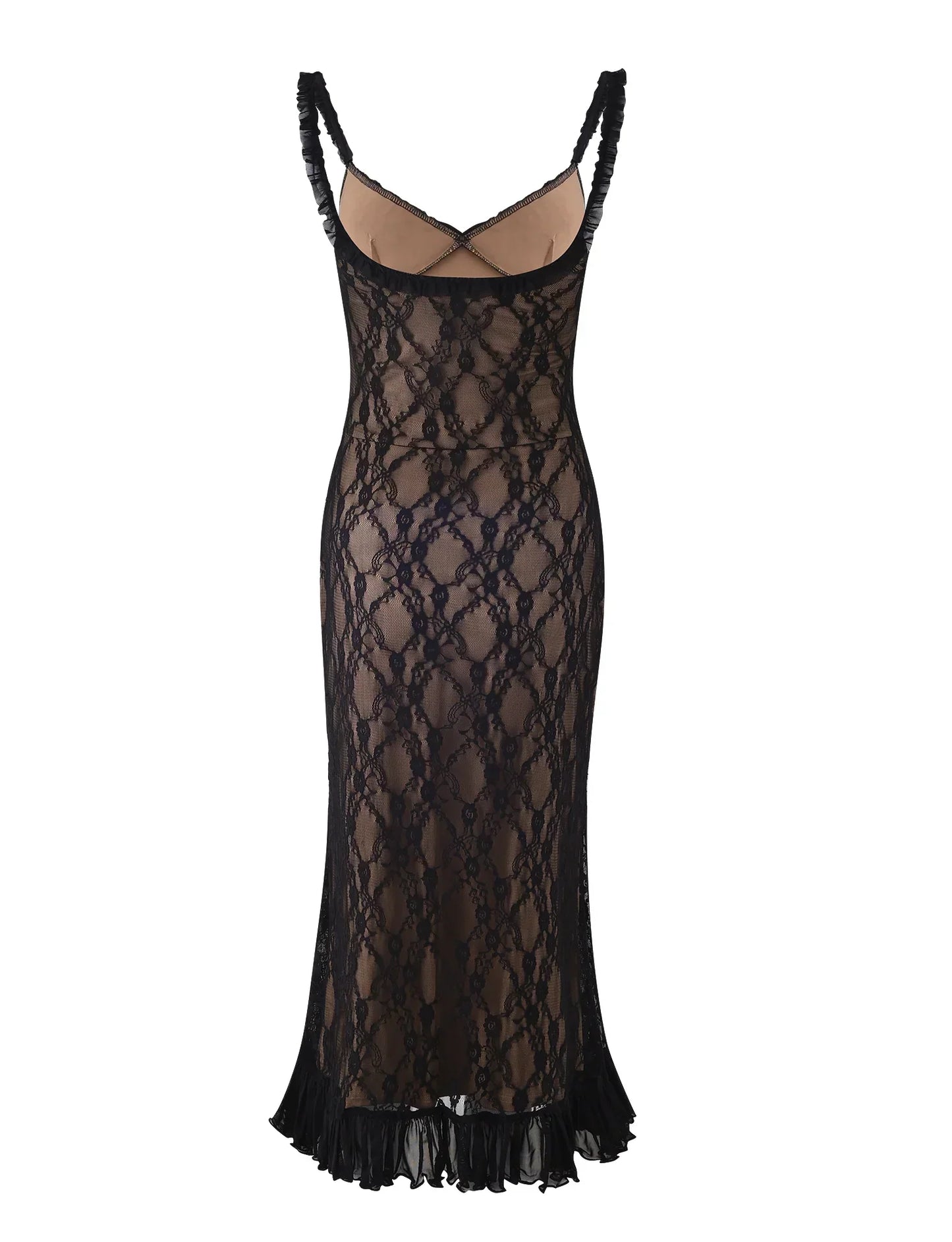 ISABELLE | Noir Élancé Maxi Jurk
