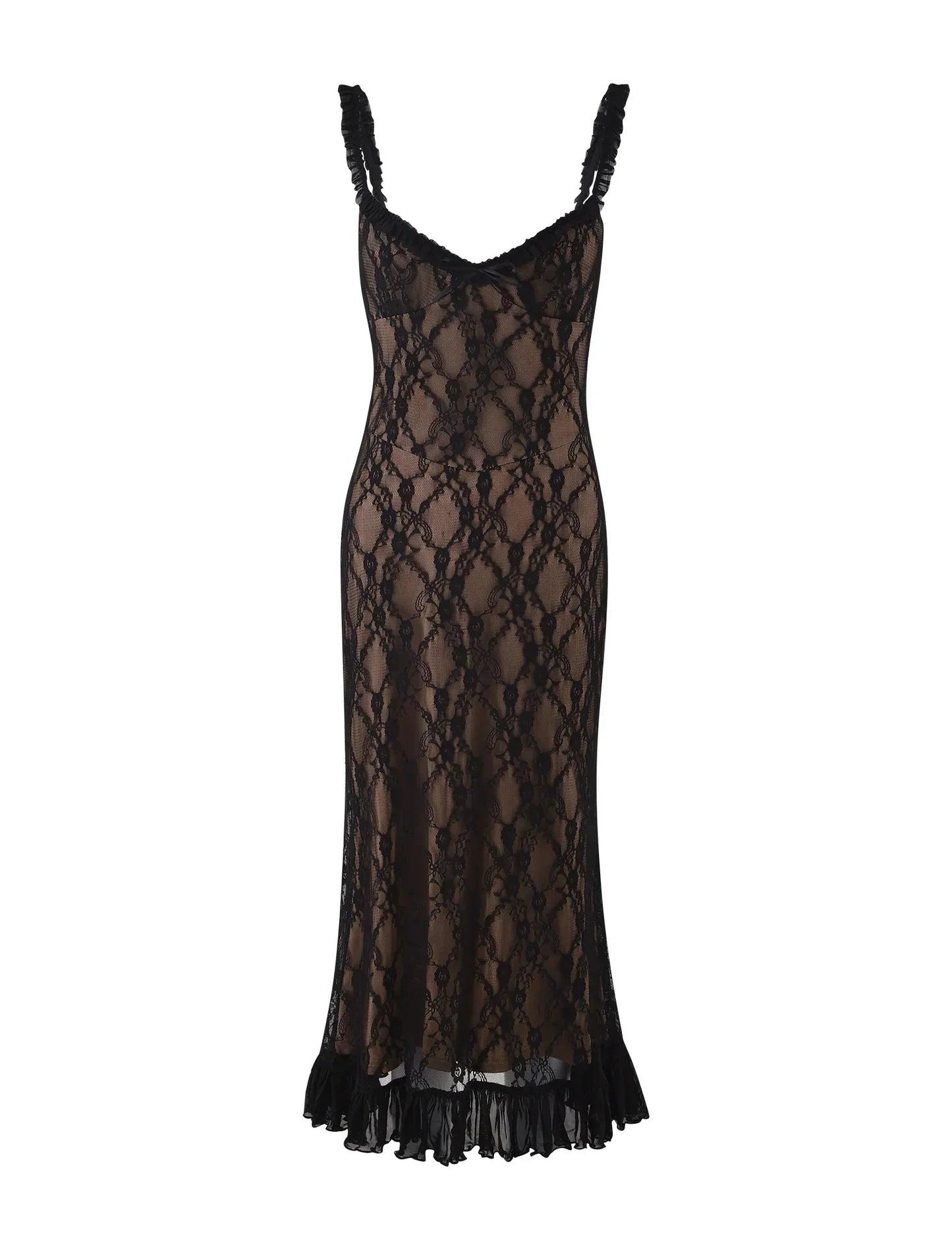 ISABELLE | Noir Élancé Maxi Jurk