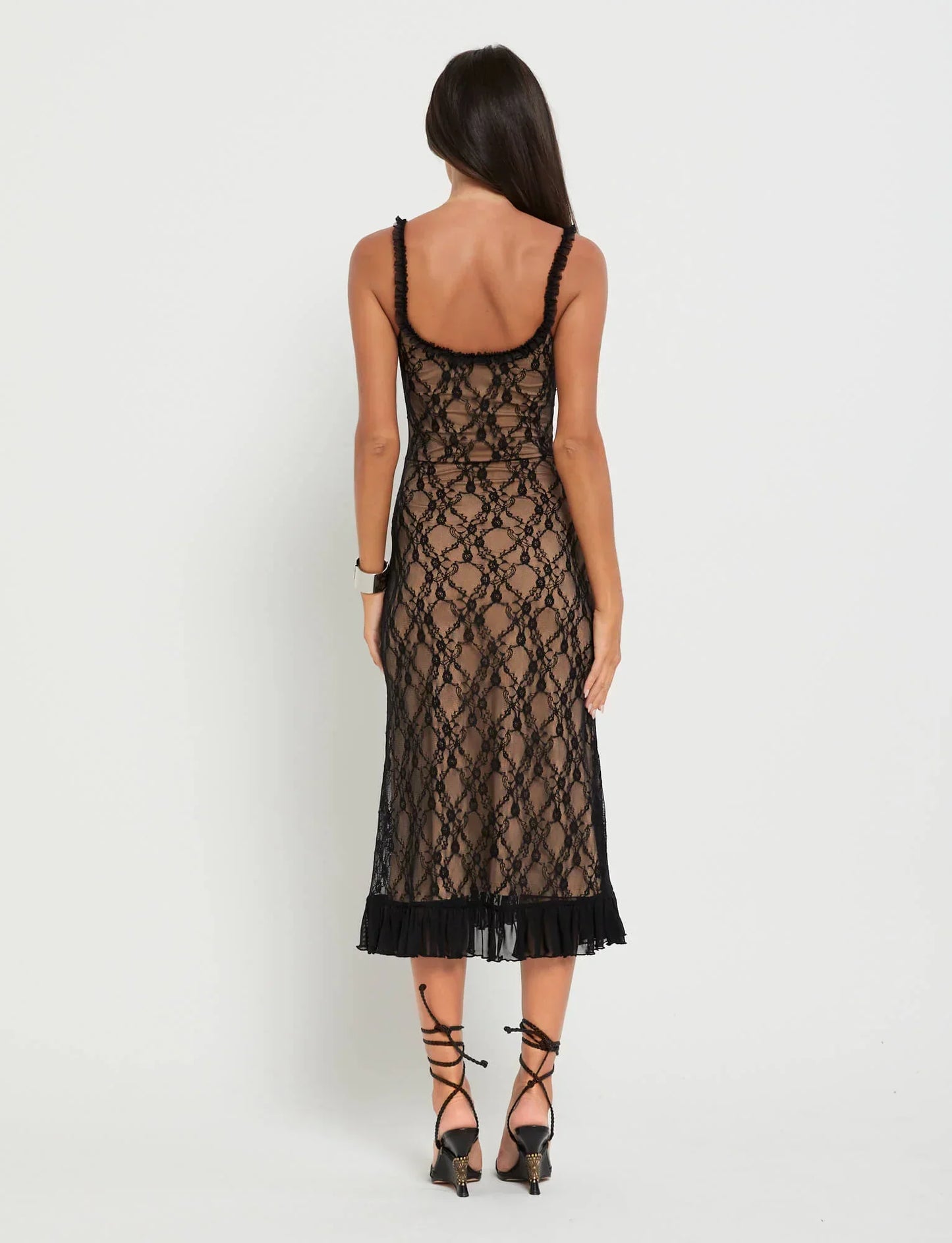 ISABELLE | Noir Élancé Maxi Jurk