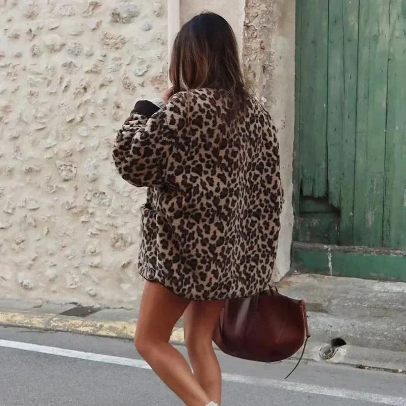 Dames Oversized Vest met Luipaardprint | Trendy & Comfortabel