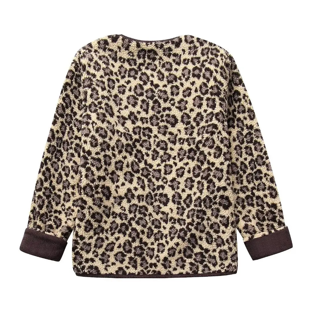 Dames Oversized Vest met Luipaardprint | Trendy & Comfortabel