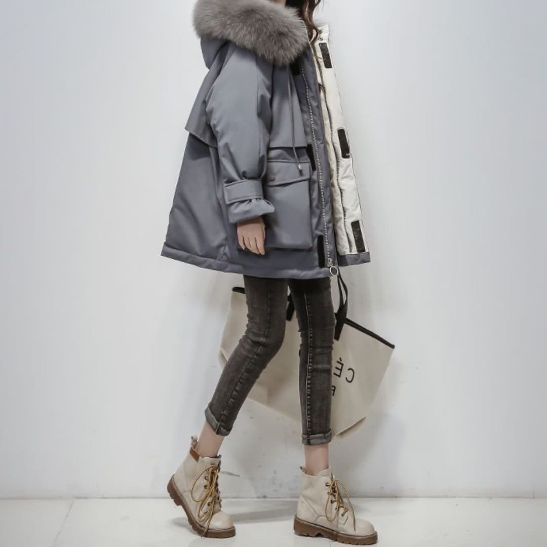 Sophie | Alvéra Winter Parka – Damesparka met luxe bontkraag en elegante pasvorm