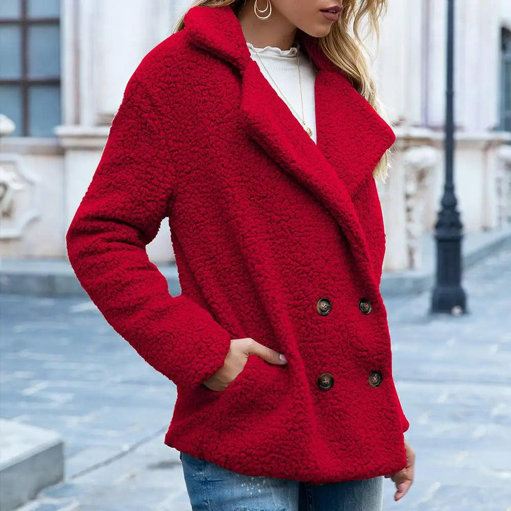 Lange Teddy Jas Dames | Chic, Zacht & Perfect voor de Winter