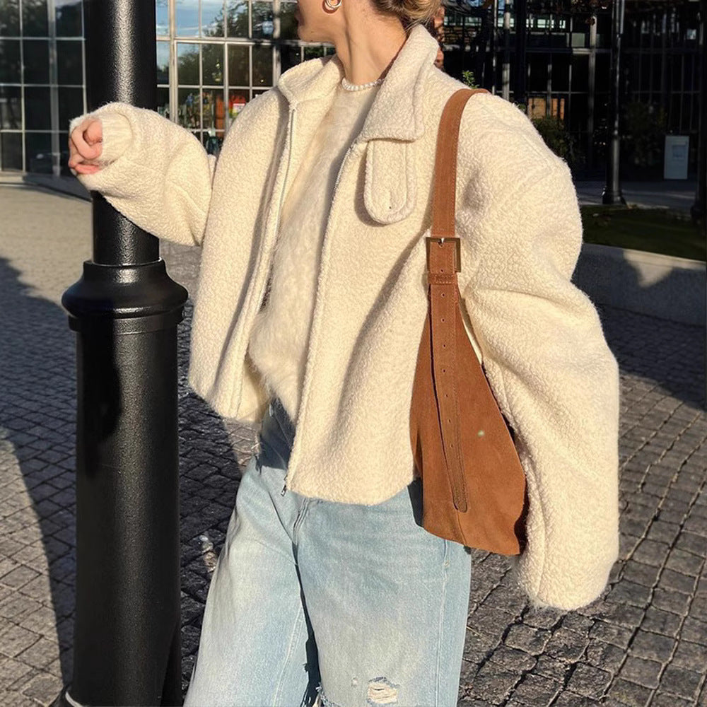 Lina Minimalistisch Fleece Jacket Dames | Warm, Licht & Tijdloos Design