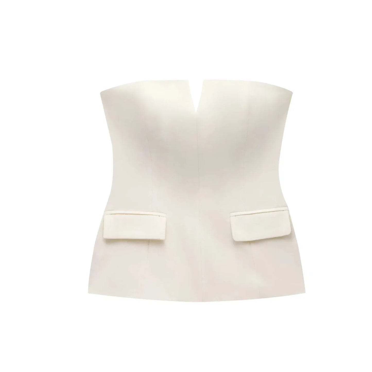 Sofia | Luxe Strapless Dames Top Met V-Hals En Antislip Detail – Elegant, Comfortabel & Blijft Perfect Zitten