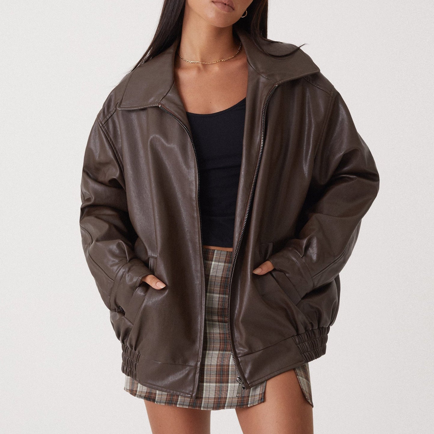 Nora | Leren Vintage Bomber Jack