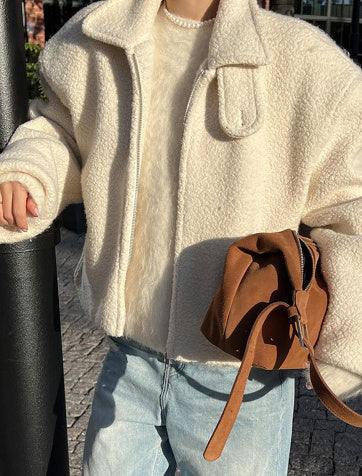 Lina Minimalistisch Fleece Jacket Dames | Warm, Licht & Tijdloos Design