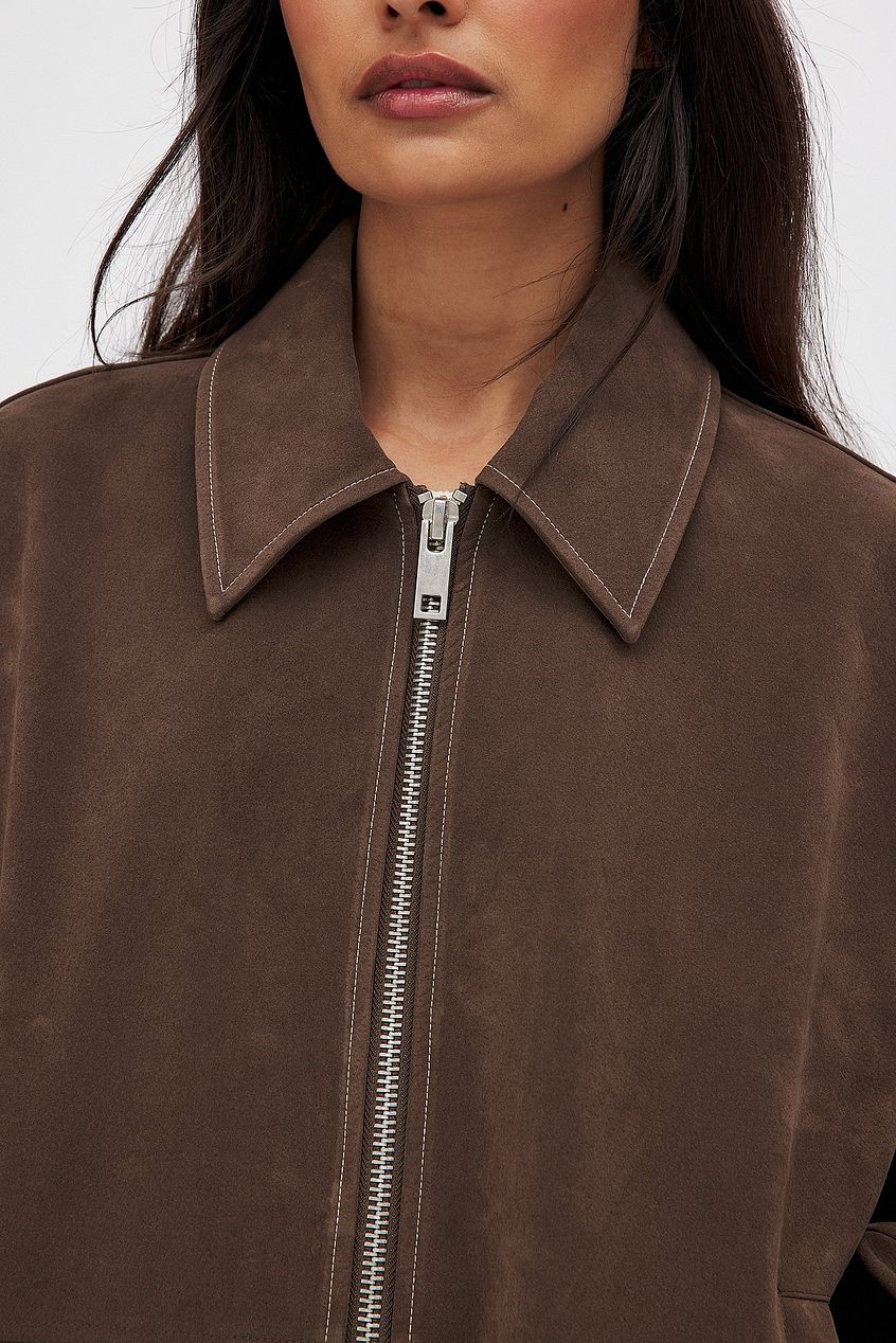 Mara Dames Suède Jas Bruin | Elegante Tijdloze Jas Voor Voorjaar & Herfst