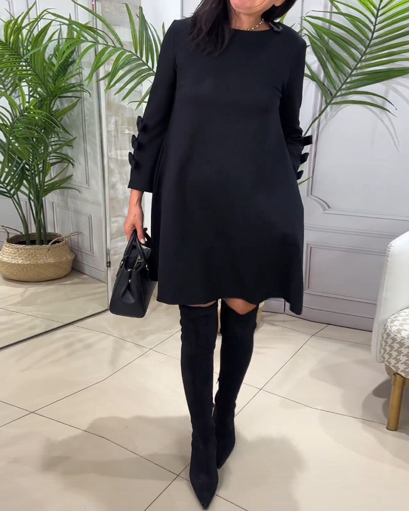 Lizz | Basic Casual Jurk Dames | Stijlvolle Lange Mouwen Jurk Voor Elke Dag