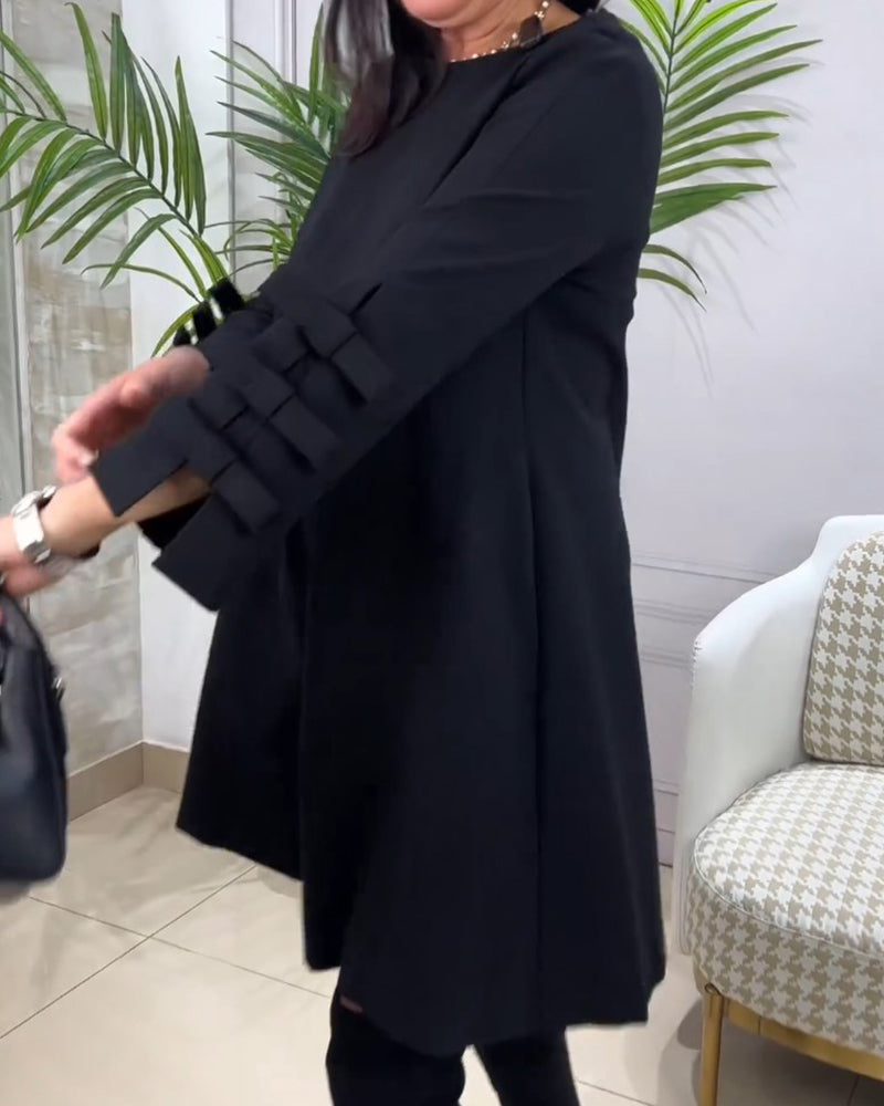 Lizz | Basic Casual Jurk Dames | Stijlvolle Lange Mouwen Jurk Voor Elke Dag