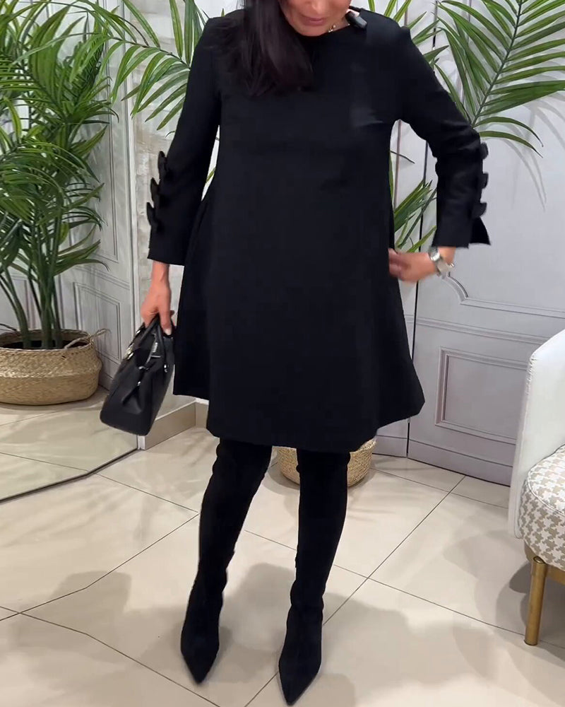 Lizz | Basic Casual Jurk Dames | Stijlvolle Lange Mouwen Jurk Voor Elke Dag